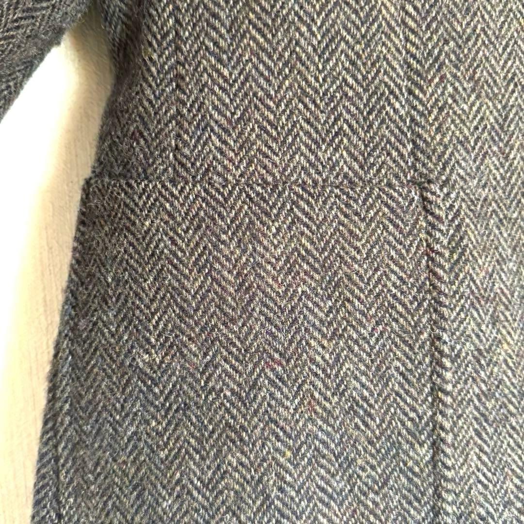ハリスツイード　ヘリンボーンテーラードジャケット　日本製　Lサイズ