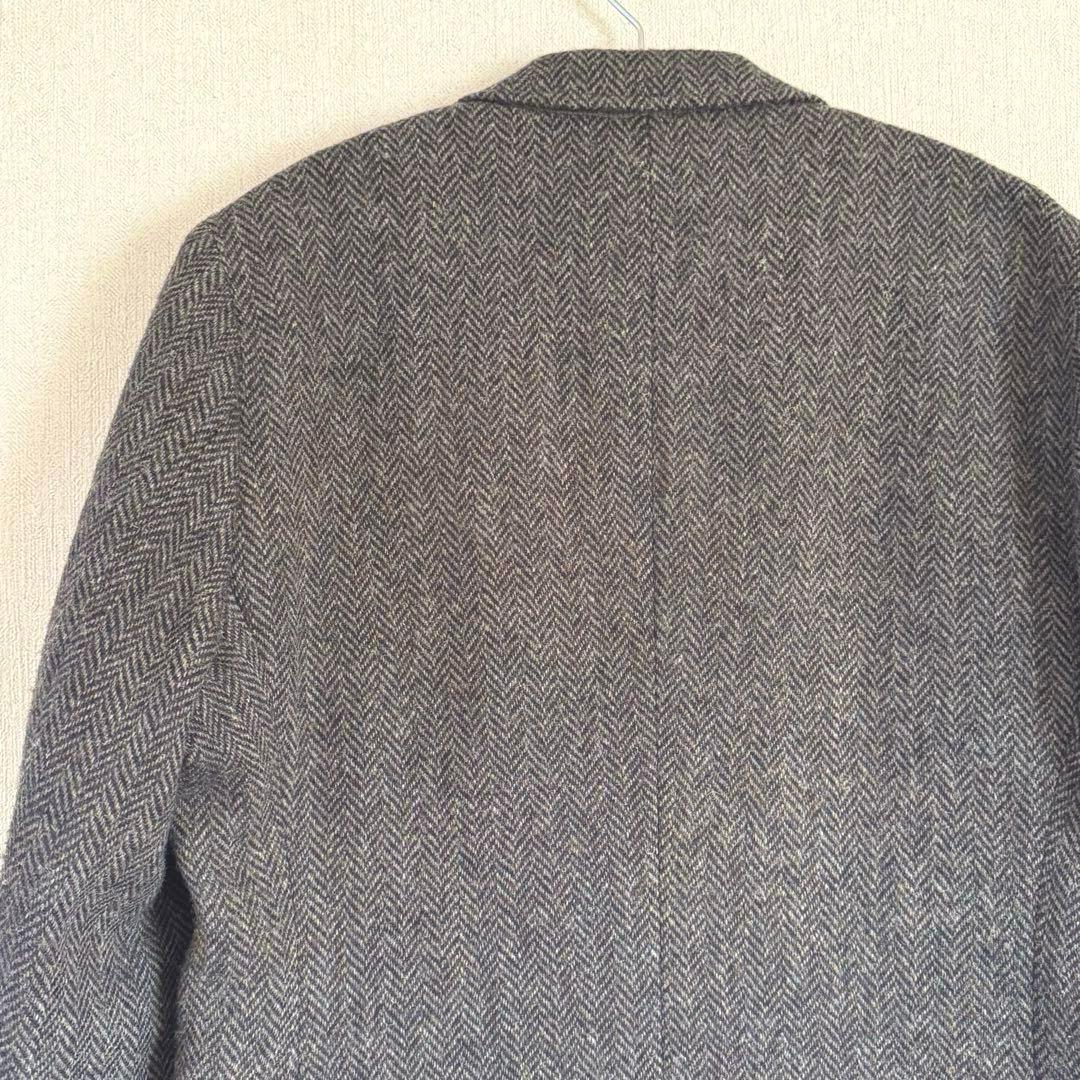 ハリスツイード　ヘリンボーンテーラードジャケット　日本製　Lサイズ