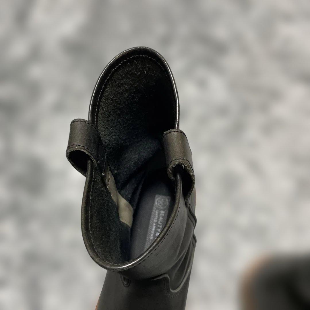 BEAUTY & YOUTH ペコスブーツ　黒26.5