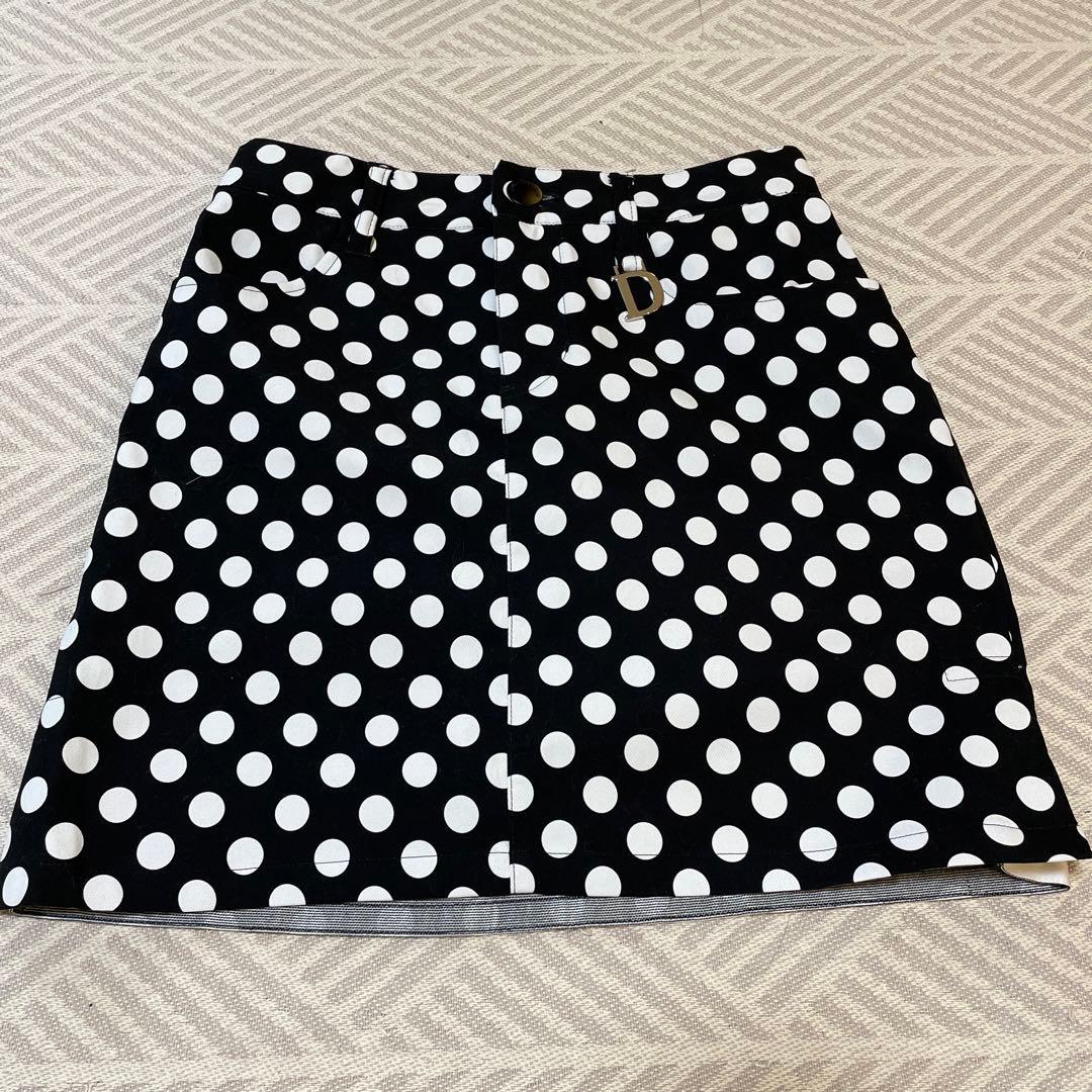 ダンスウィズドラゴン❣️ドットゴルフスカート美品