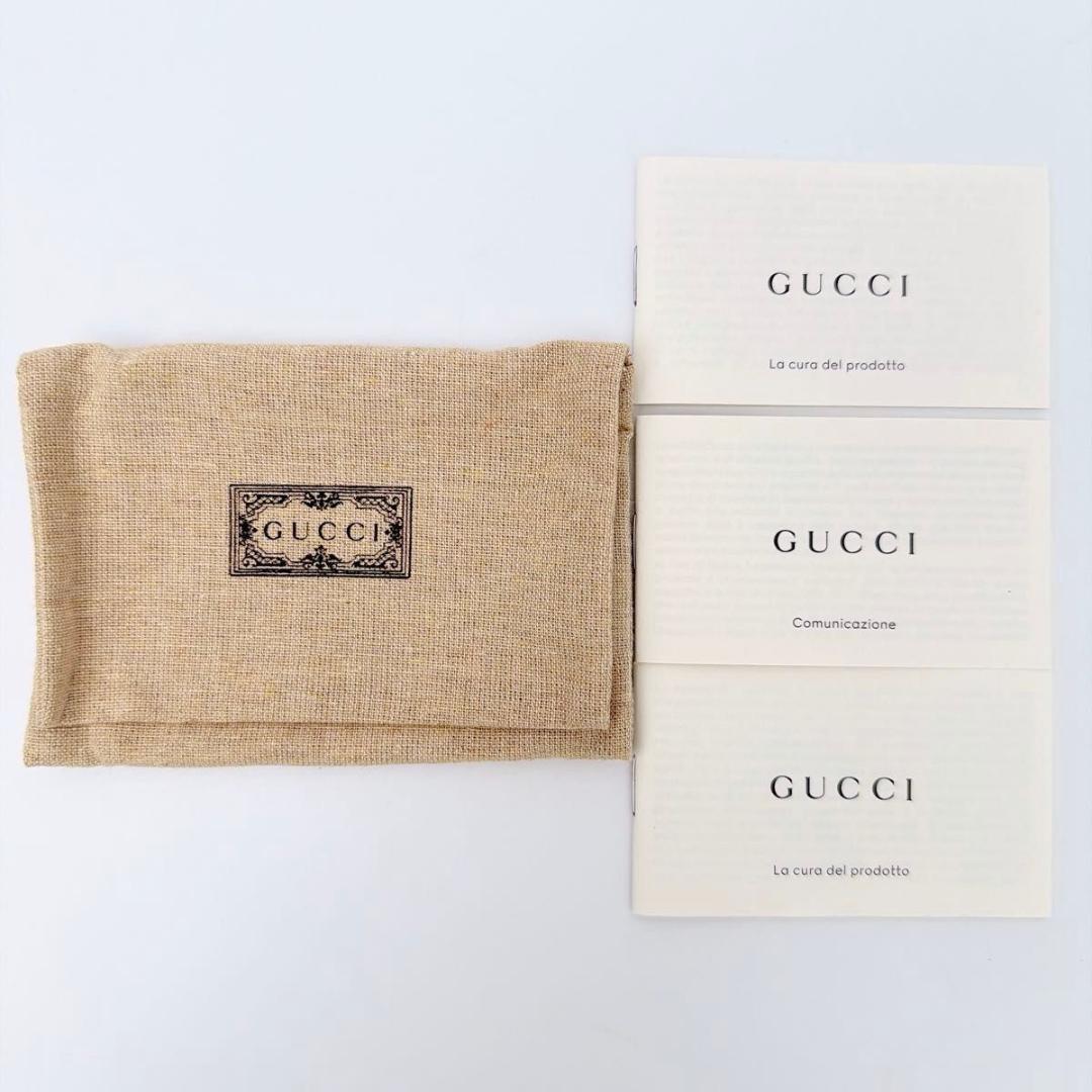 グッチ ダブルG バイカラー キーケース GGマーモント ブラック ベージュ