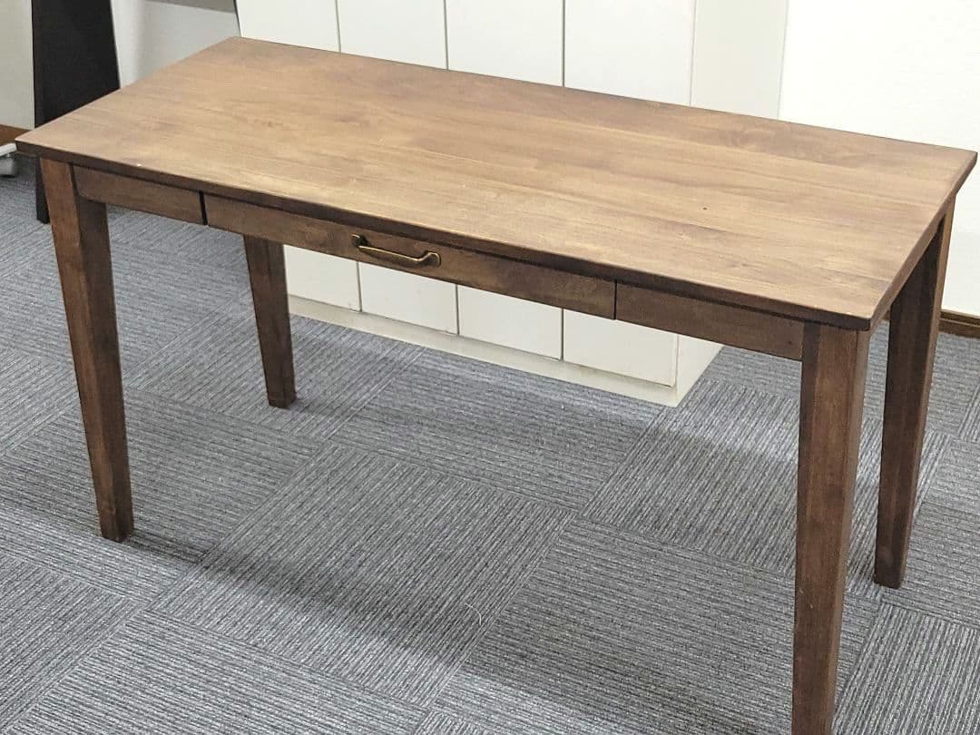 ichiyamaopex 木製 引き出し付きデスク ナチュラルブラウン