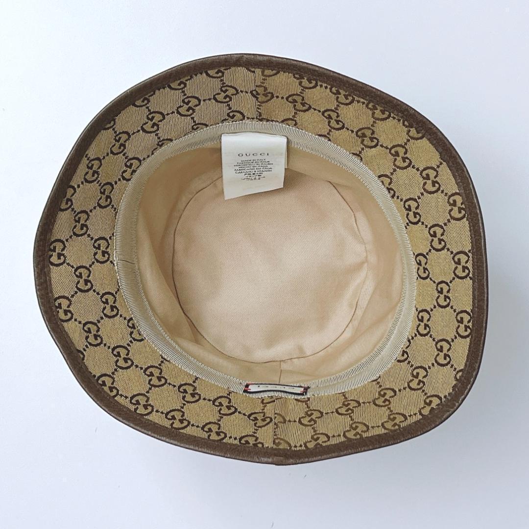 グッチ フェドラ バケット ハット GGキャンバス サイズ：M 576587