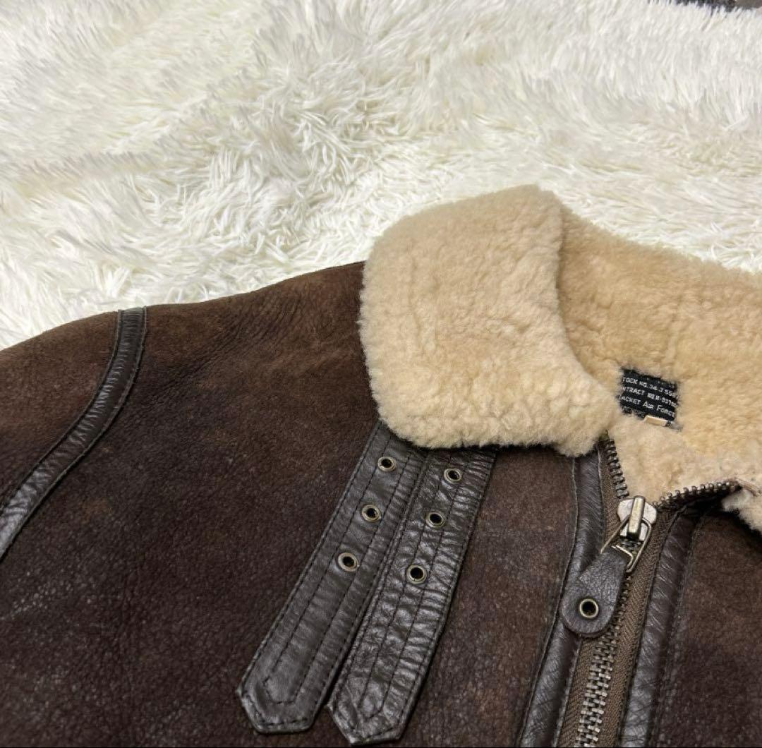 @*様 AIR FORCE ムートンジャケット　40 B-3 ダークブラウン