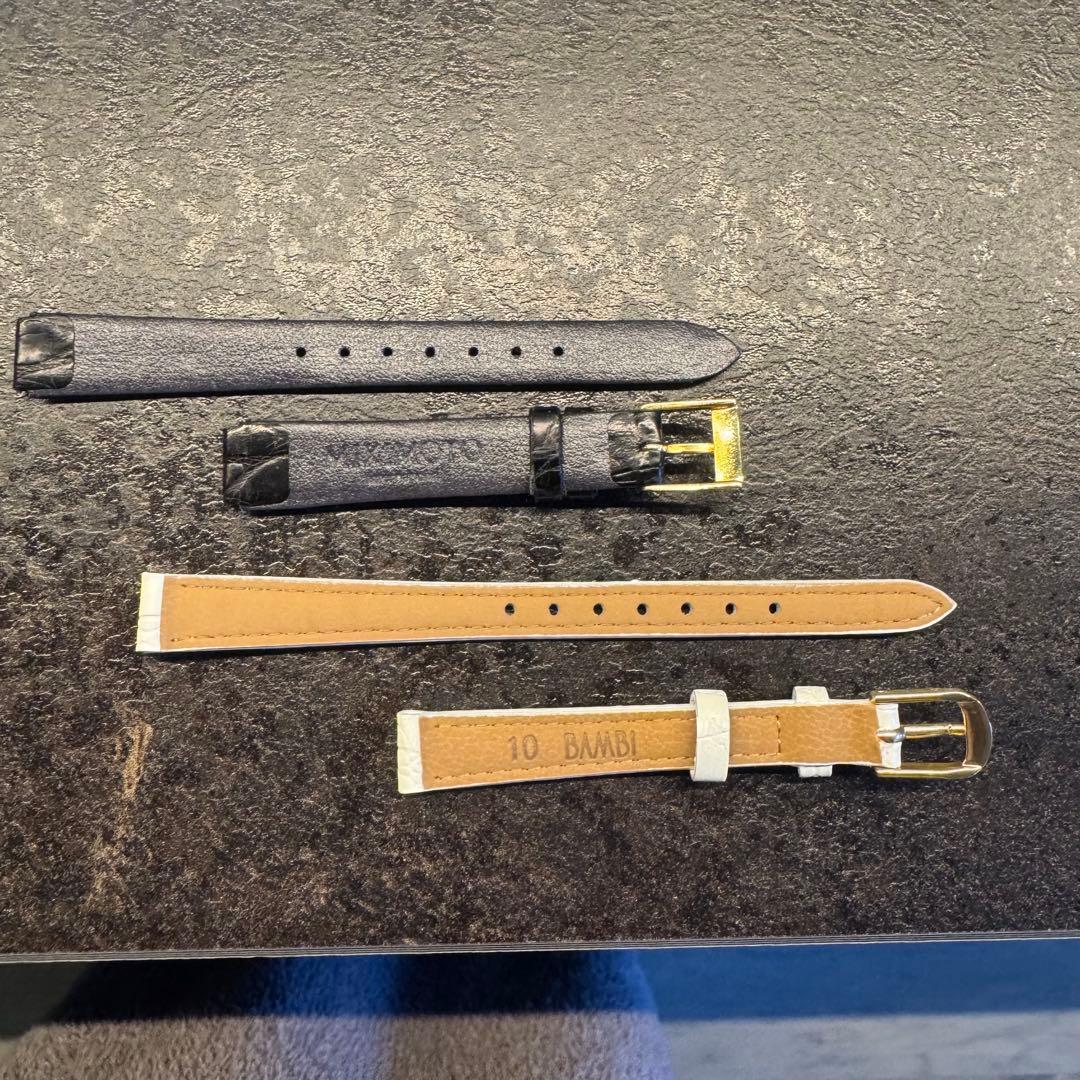 専用MIKIMOTO ミキモト ダイヤモンド腕時計 変えベルト2本付