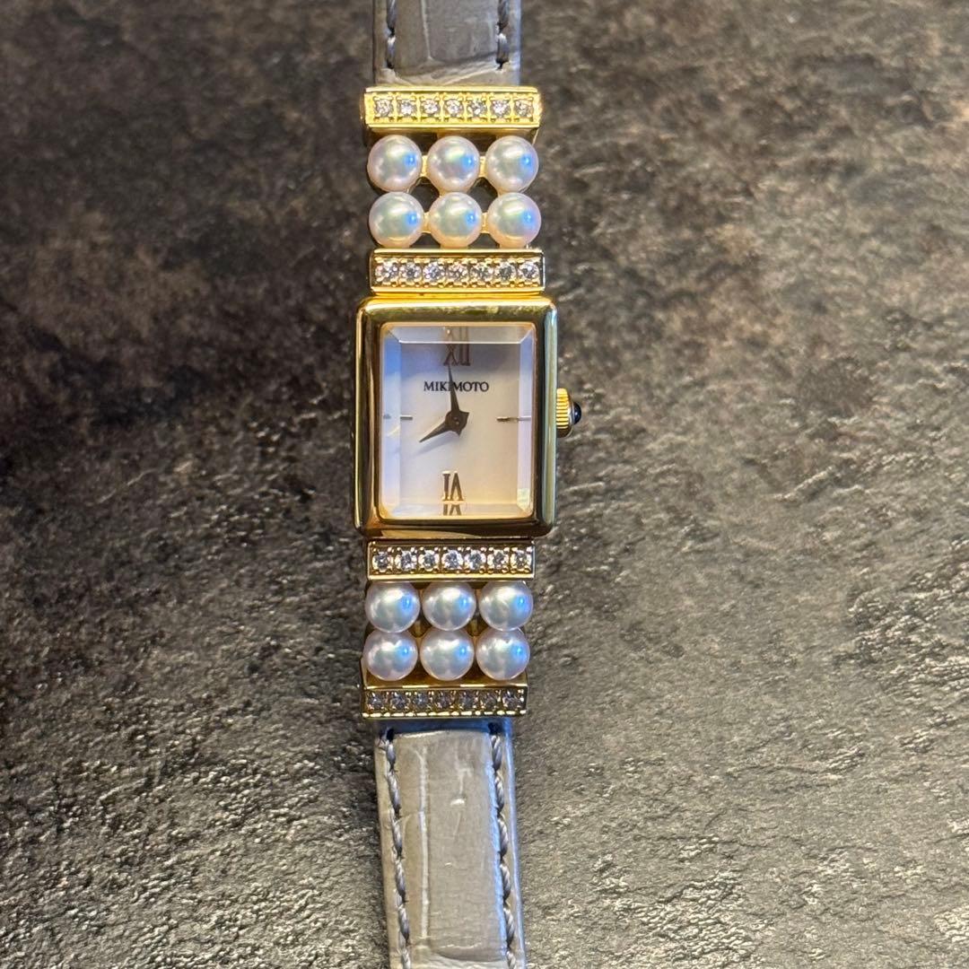 専用MIKIMOTO ミキモト ダイヤモンド腕時計 変えベルト2本付