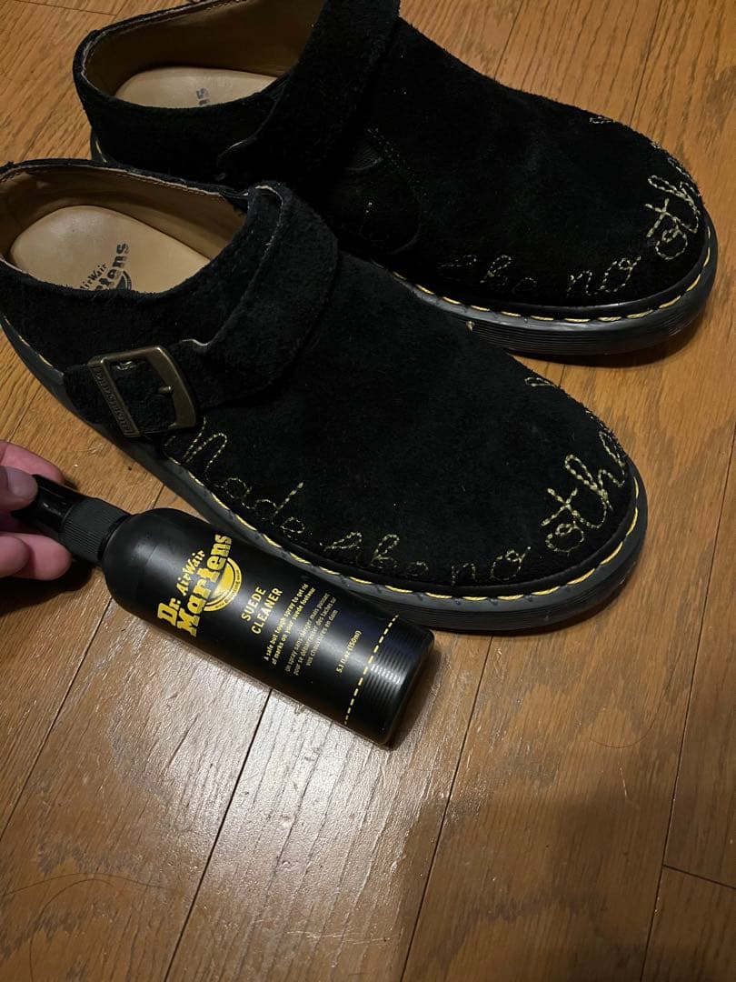Dr. Martens ブラック クロッグサンダル スエード