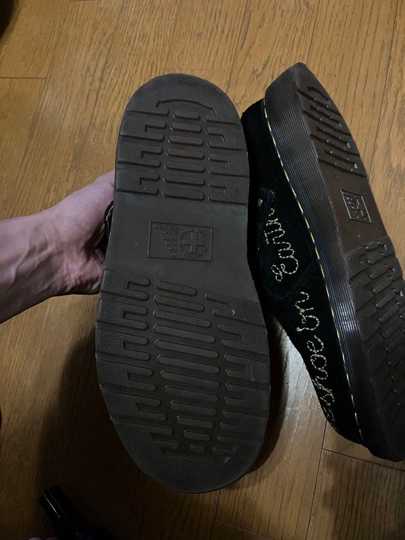 Dr. Martens ブラック クロッグサンダル スエード