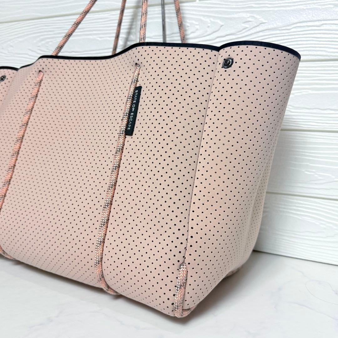 極美品✨ STATE OF ESCAPE トートバッグ ブラッシュ　　ピンク 大