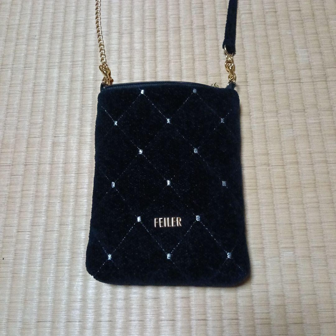 FEILER 黒 ショルダーバッグ キルティング
