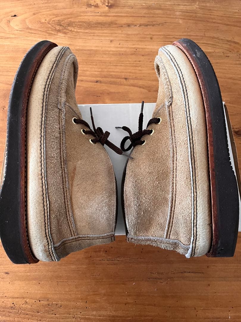 Russell Moccasin ベージュ チャッカ 7E ビブラム 箱付 替紐