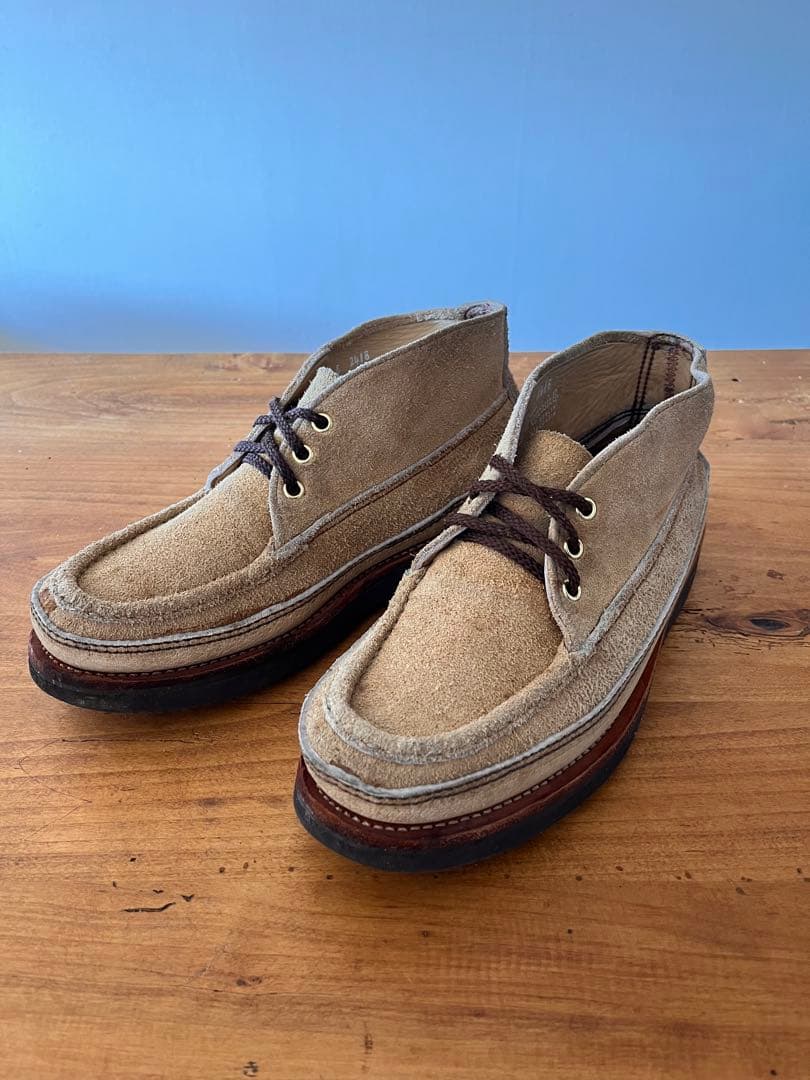 Russell Moccasin ベージュ チャッカ 7E ビブラム 箱付 替紐