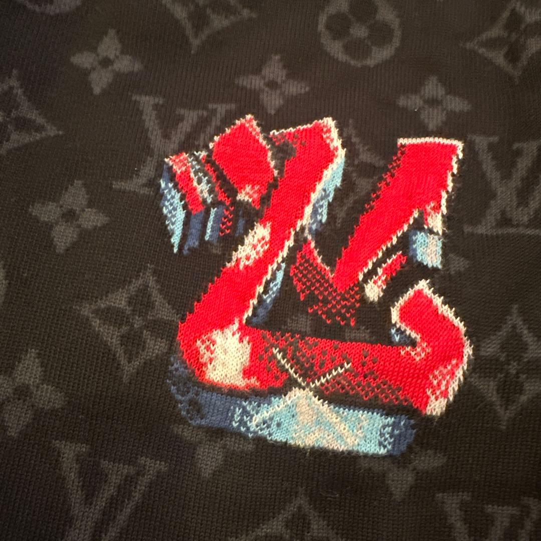 LOUIS VUITTON ロゴコットンニットハーフパンツ　Sサイズ