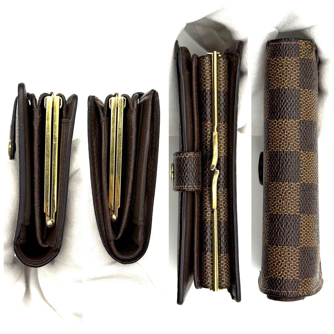 極上美品✨ルイヴィトン ダミエ ヴィエノワ がま口 コンパクト　財布 O11