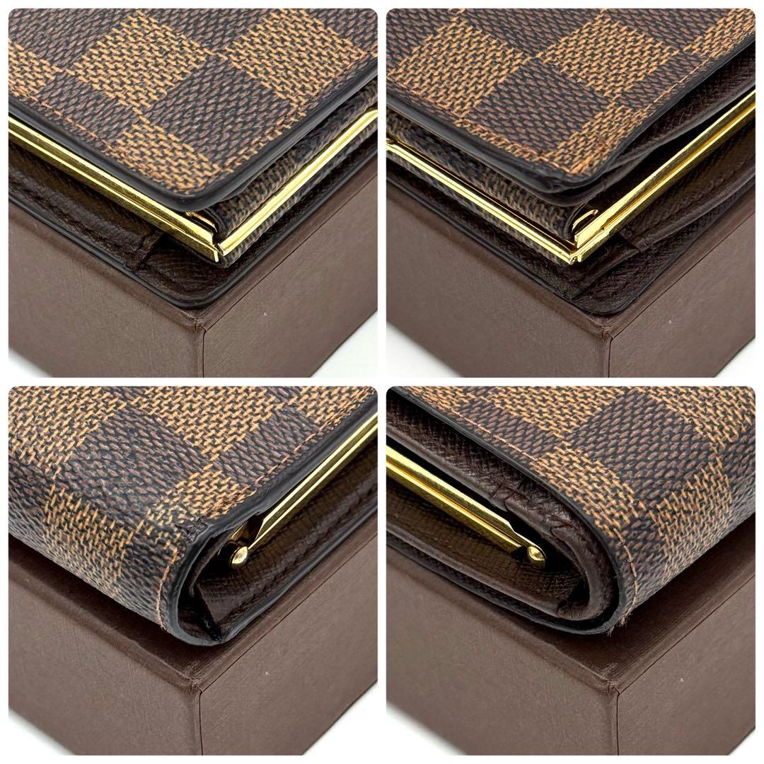 極上美品✨ルイヴィトン ダミエ ヴィエノワ がま口 コンパクト　財布 O11