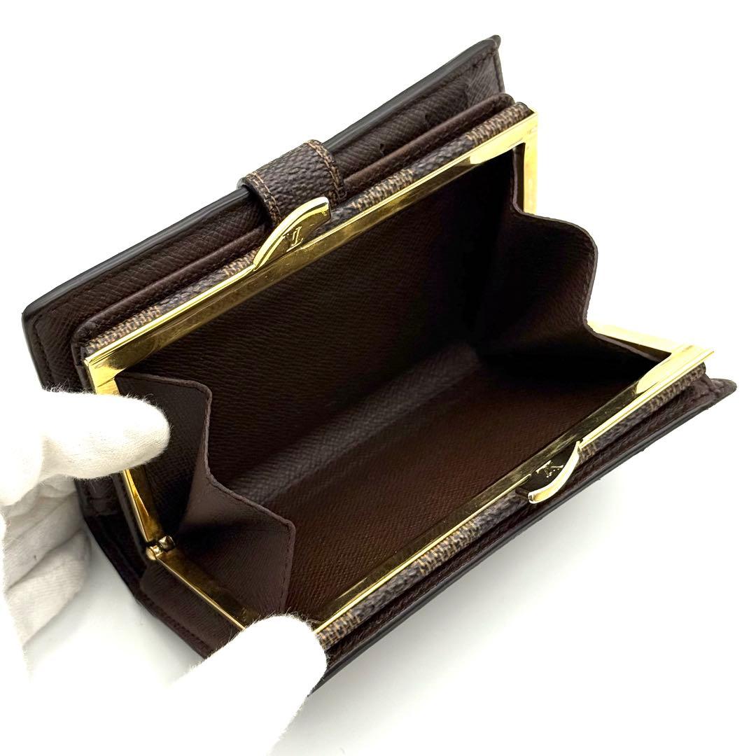 極上美品✨ルイヴィトン ダミエ ヴィエノワ がま口 コンパクト　財布 O11