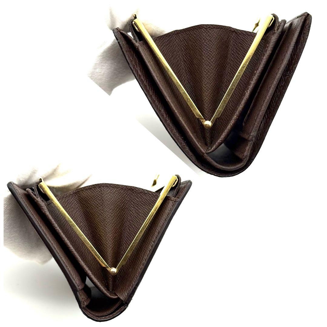 極上美品✨ルイヴィトン ダミエ ヴィエノワ がま口 コンパクト　財布 O11