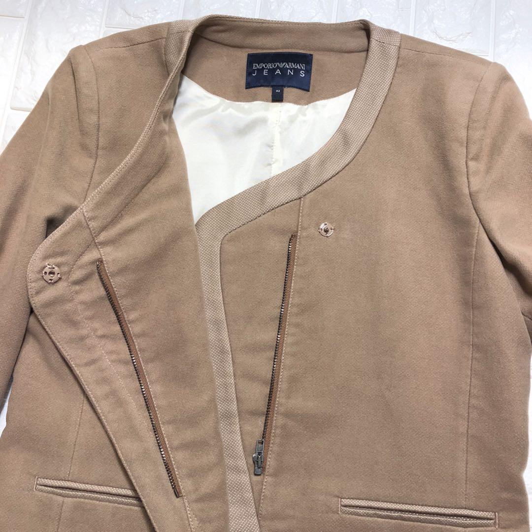 エンポリオアルマーニジーンズノーカラー ジャケットブルゾン
