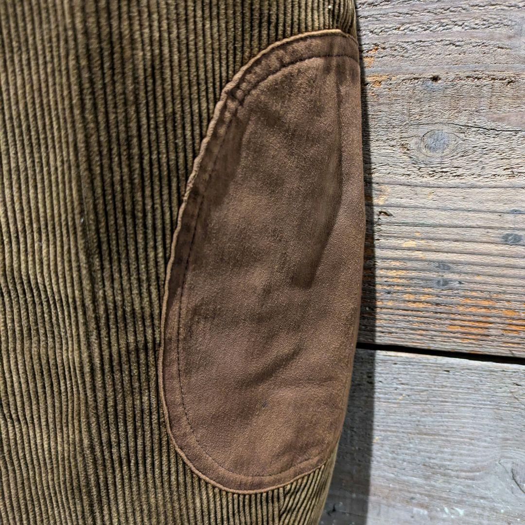 90s　コーデュロイ　テーラードジャケット　エルボーパッチ　スエード　ブラウン