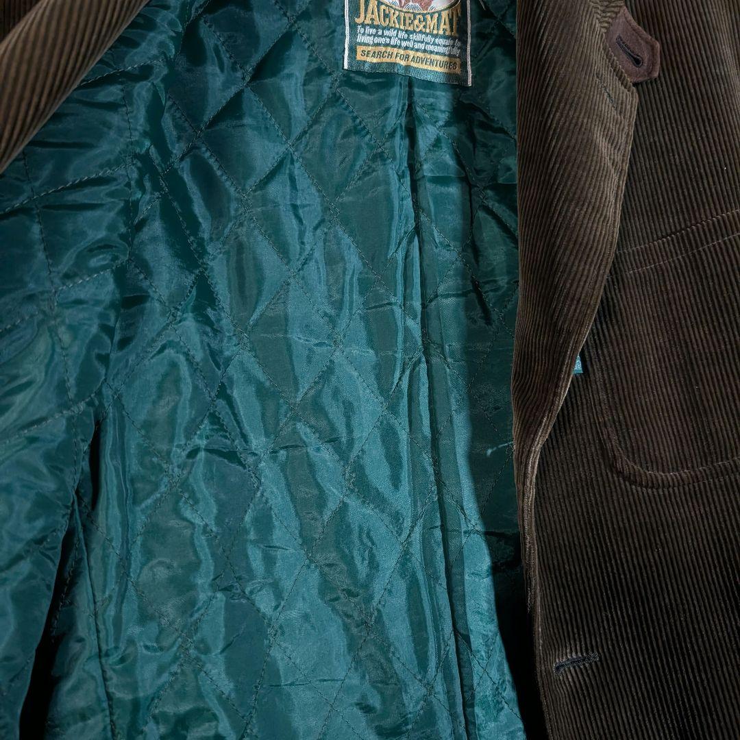 90s　コーデュロイ　テーラードジャケット　エルボーパッチ　スエード　ブラウン