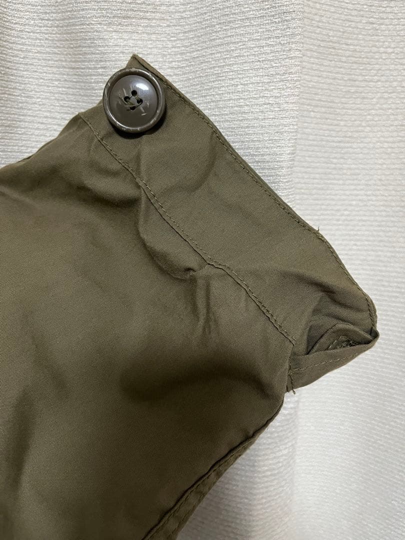 美品！ミニタリーロングコート フード&裏地付き ユニセックス　モッズコート