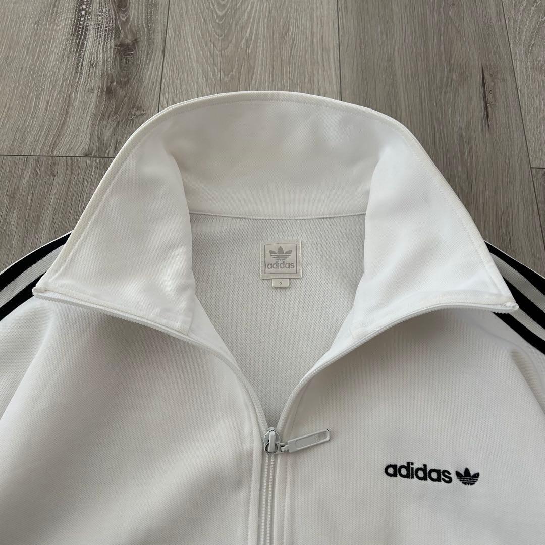 adidas トラックジャケット ジャージ ベッケンバウアー 白黒 O 刺繍