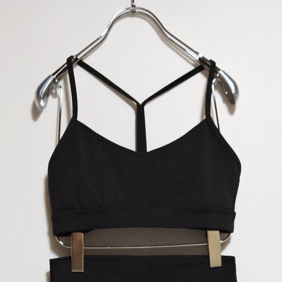 lulu lemon ★ キャミブラ&レギンスセットアップ ヨガ ピラティス 黒