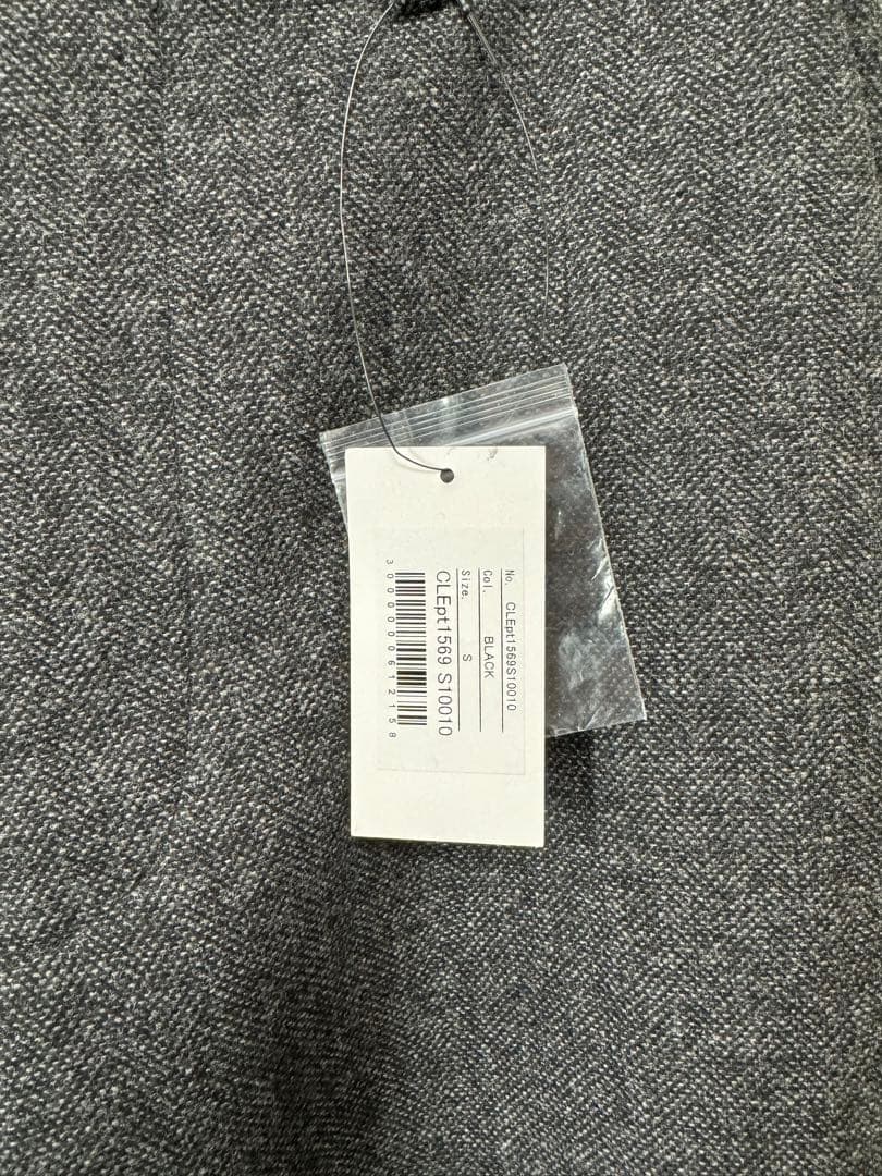 【新品】CLEL Sサイズ ウールブレンドヘリンボーンツイード 3Dパンツ