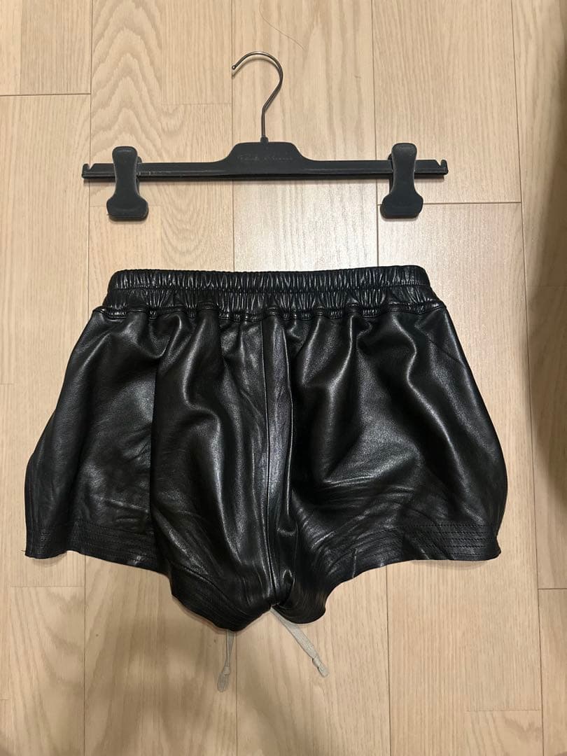 rick owens レザー　ショートパン　ショーツ