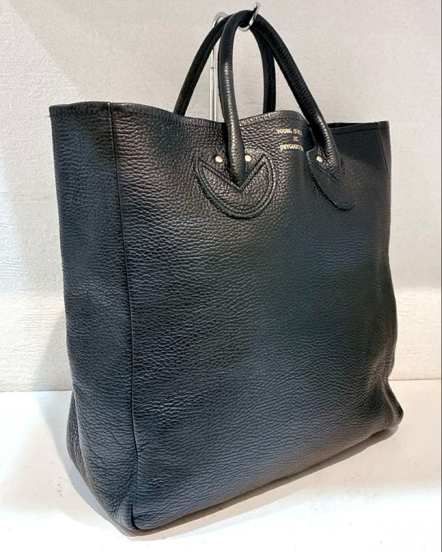 【美品】YOUNG&OLSEN エンボスドレザートート　M 黒
