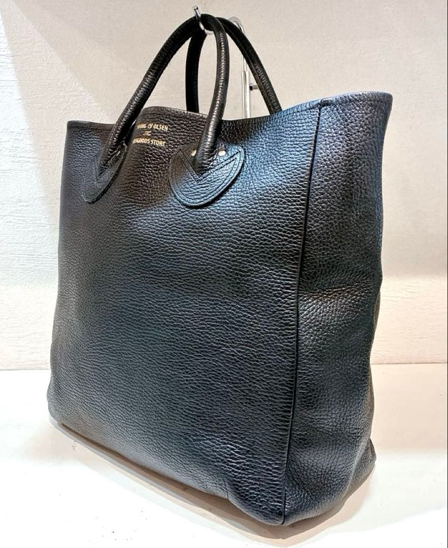【美品】YOUNG&OLSEN エンボスドレザートート　M 黒