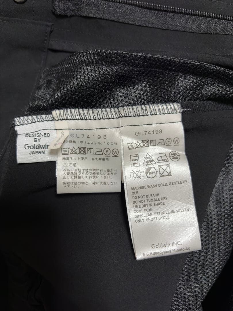 【美品】ゴールドウイン ワンタックテーパードストレッチパンツ ブラック サイズ2