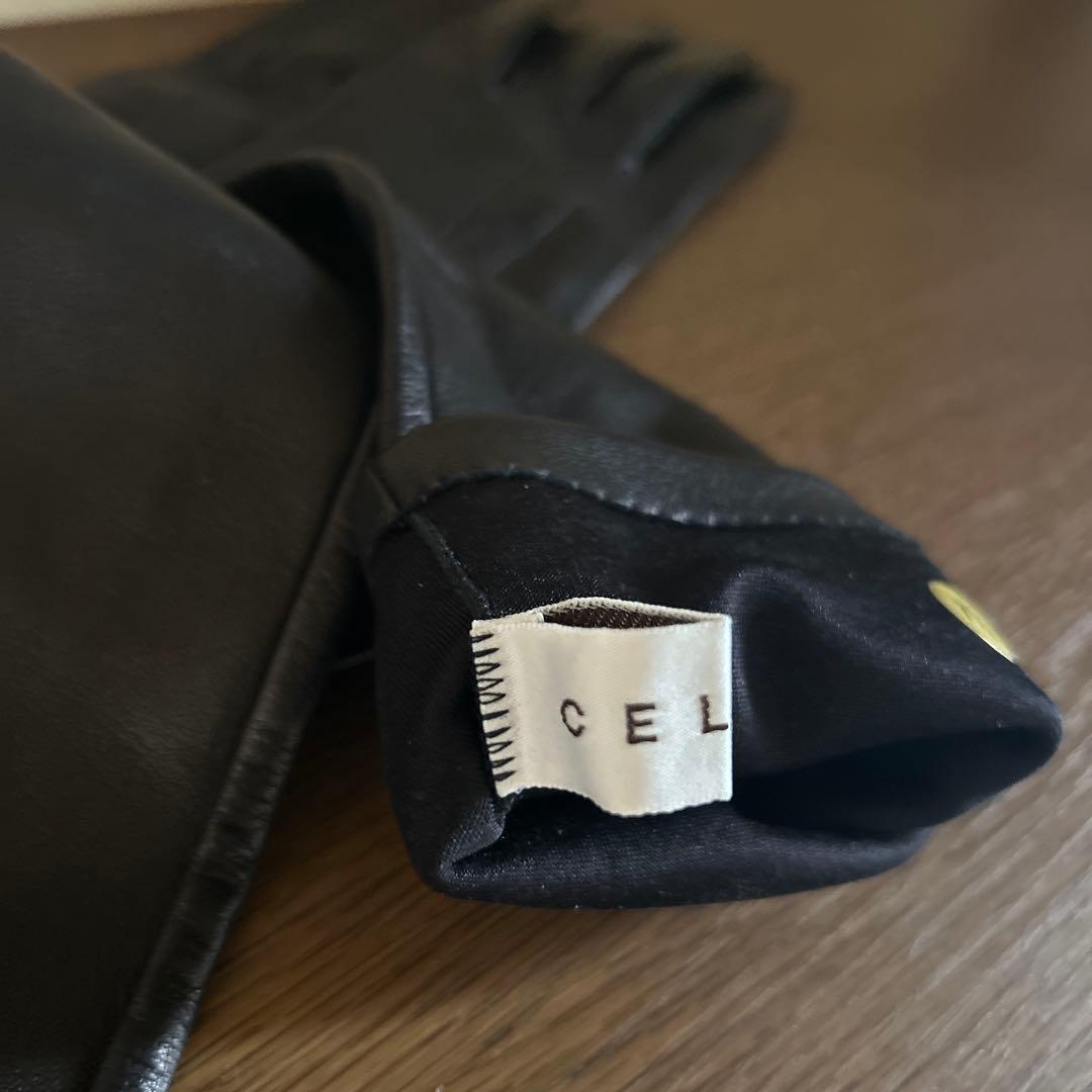 CELINE キュイールアンニュ　ロンググローブ