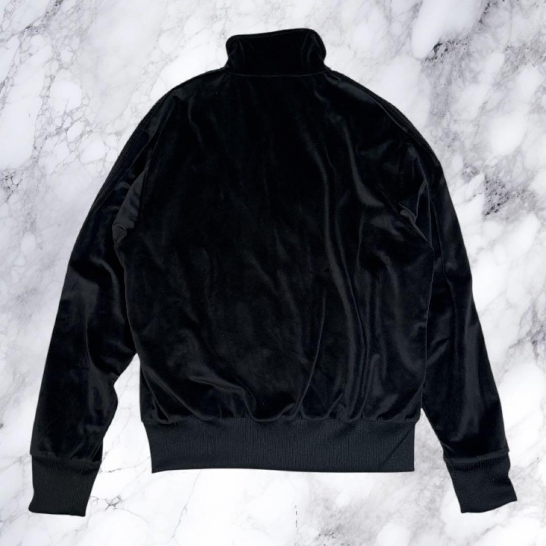 adidas アディダス ベロアジャージ トラックジャケット 黒金 Ｍ　y2k