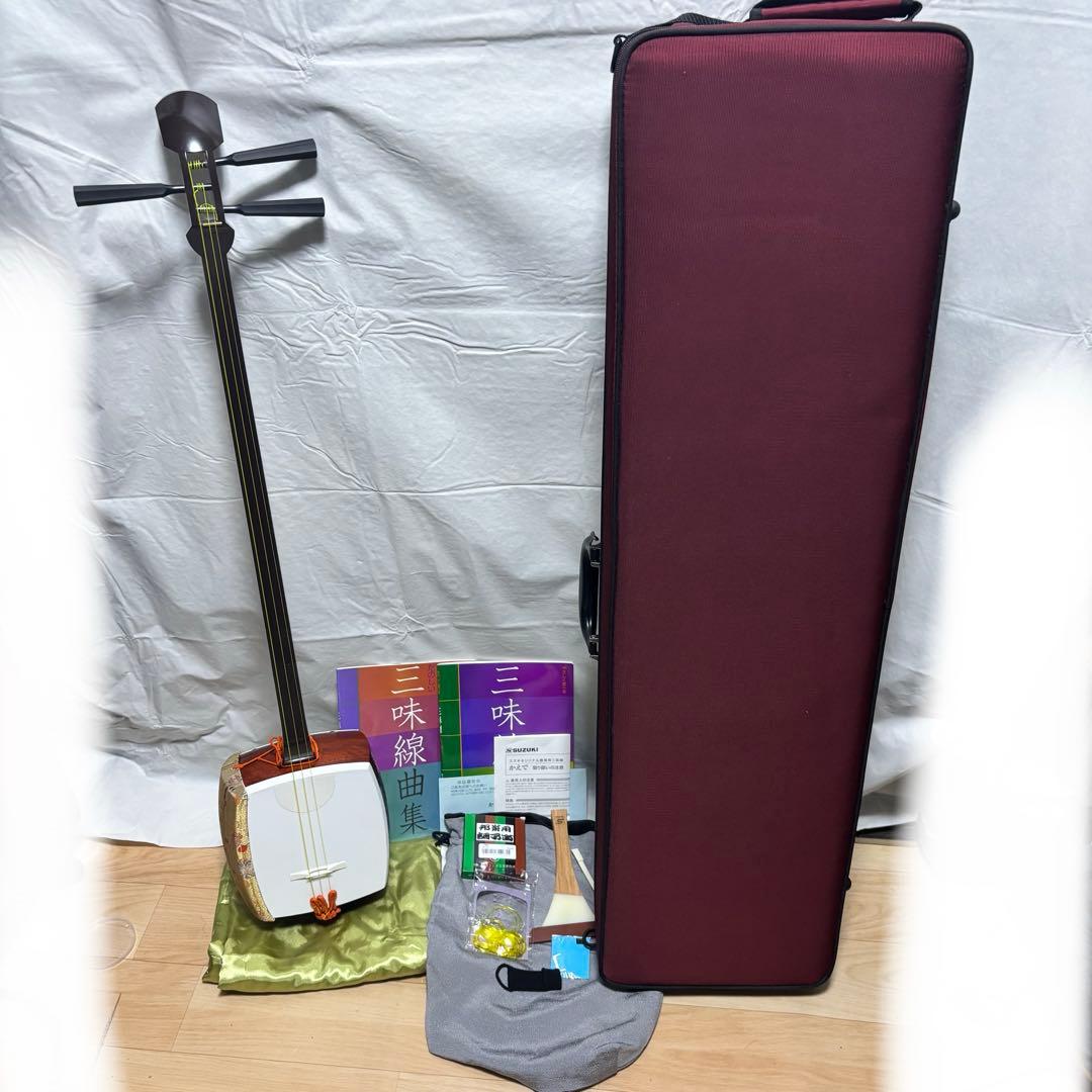 SUZUKI 三味線 かえで ハードケース付き