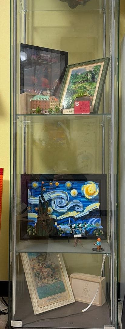 不二貿易 ガラスコレクションケース 4段 ブラウン 160cm