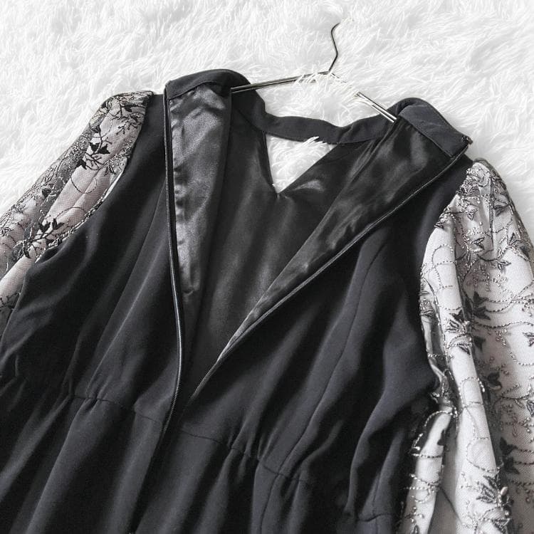 じゅじゅん ANDRESD スリーブエンブロイダリードレス