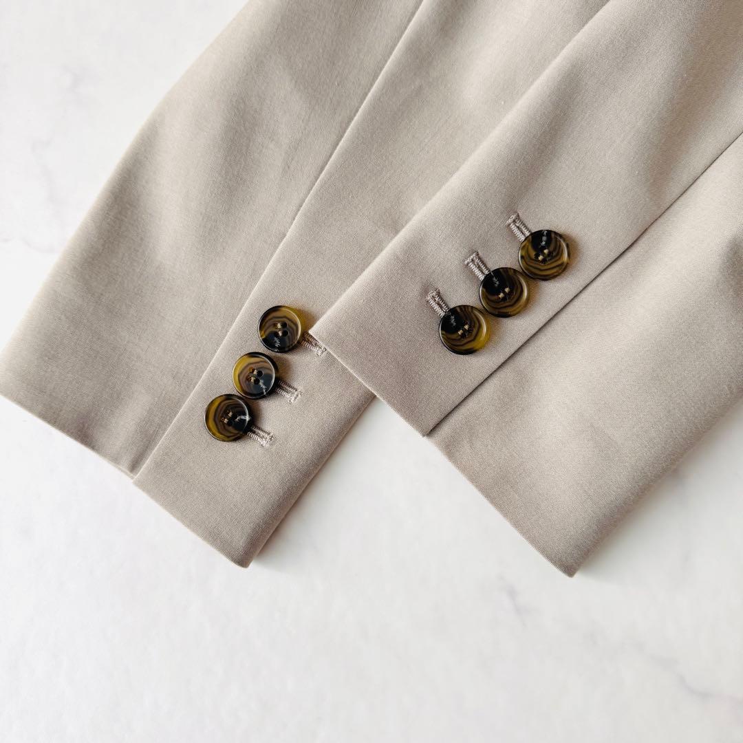 ウィム ガゼット 美品✨ダブルストレッチジャケット ベージュ