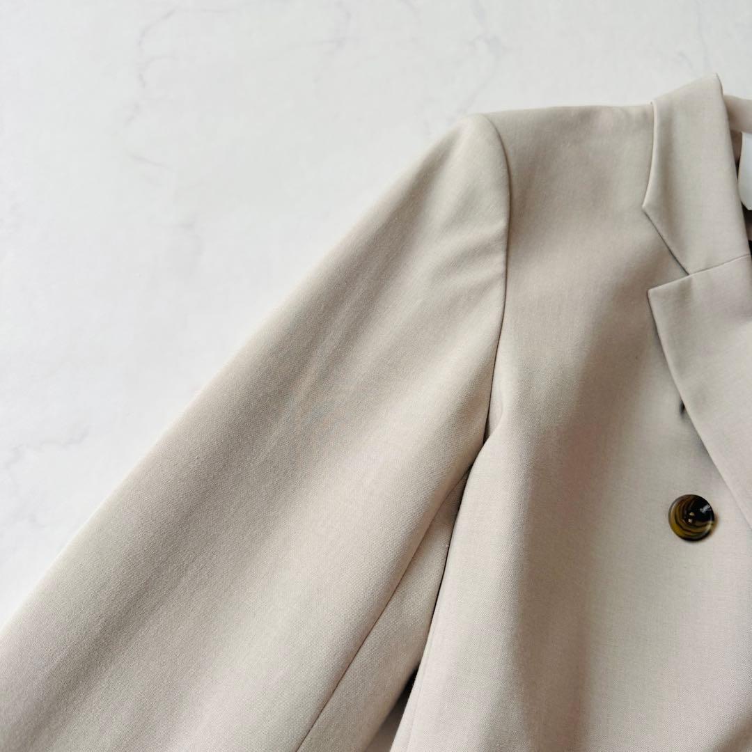 ウィム ガゼット 美品✨ダブルストレッチジャケット ベージュ