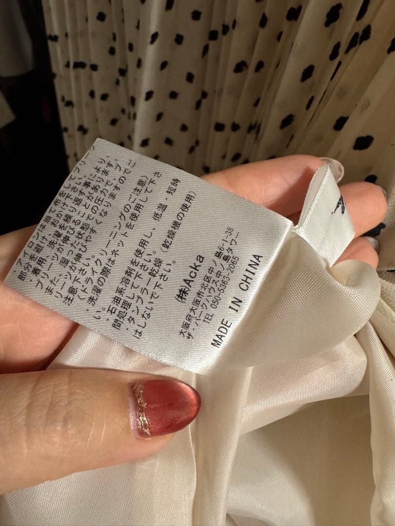 （極美品）ackaドットワンピース