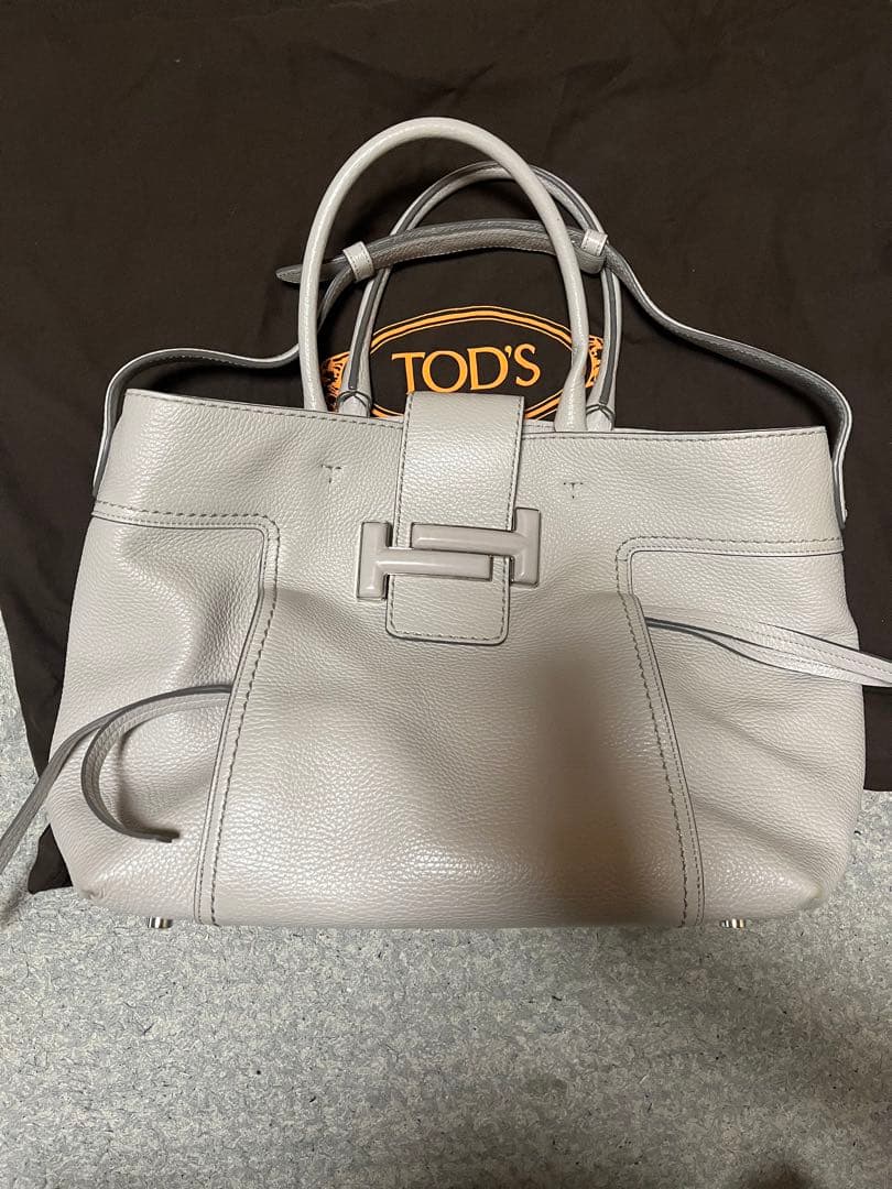 TOD’S トッズ ダブルT トートバッグ 2way シボ革