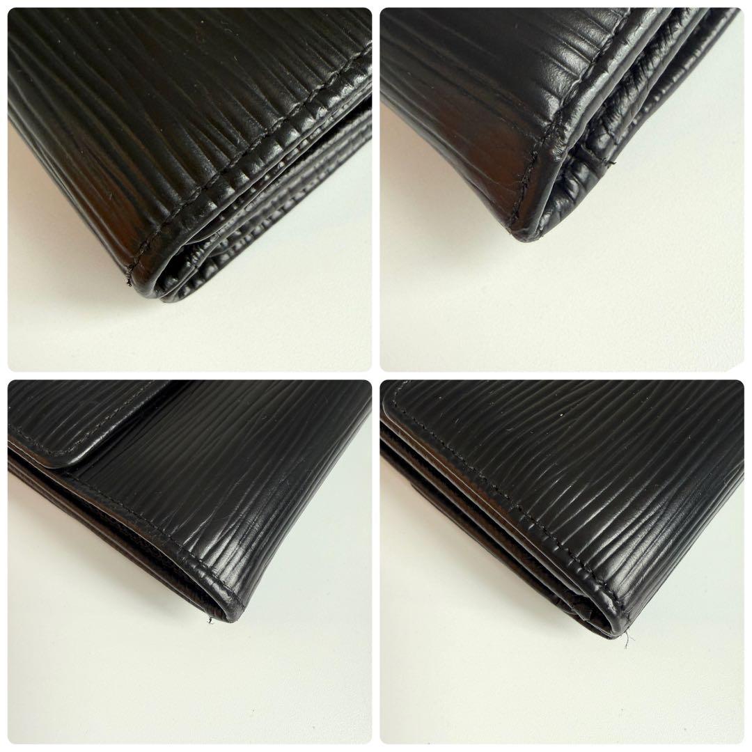 ルイ ヴィトン エピ Wホック ノワール カルトクレディ ブラック ２つ折り