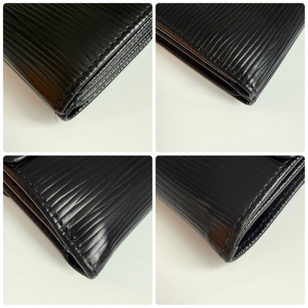 ルイ ヴィトン エピ Wホック ノワール カルトクレディ ブラック ２つ折り