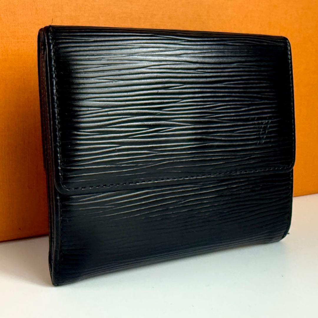ルイ ヴィトン エピ Wホック ノワール カルトクレディ ブラック ２つ折り