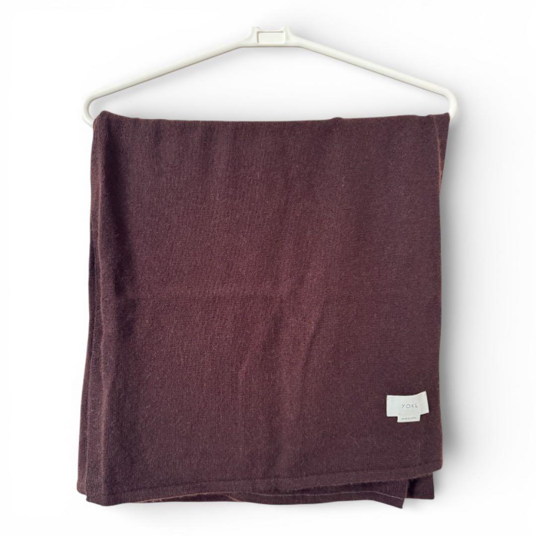 YOKE ヨーク ALPACA WOOL LONG STOLE ブラウン