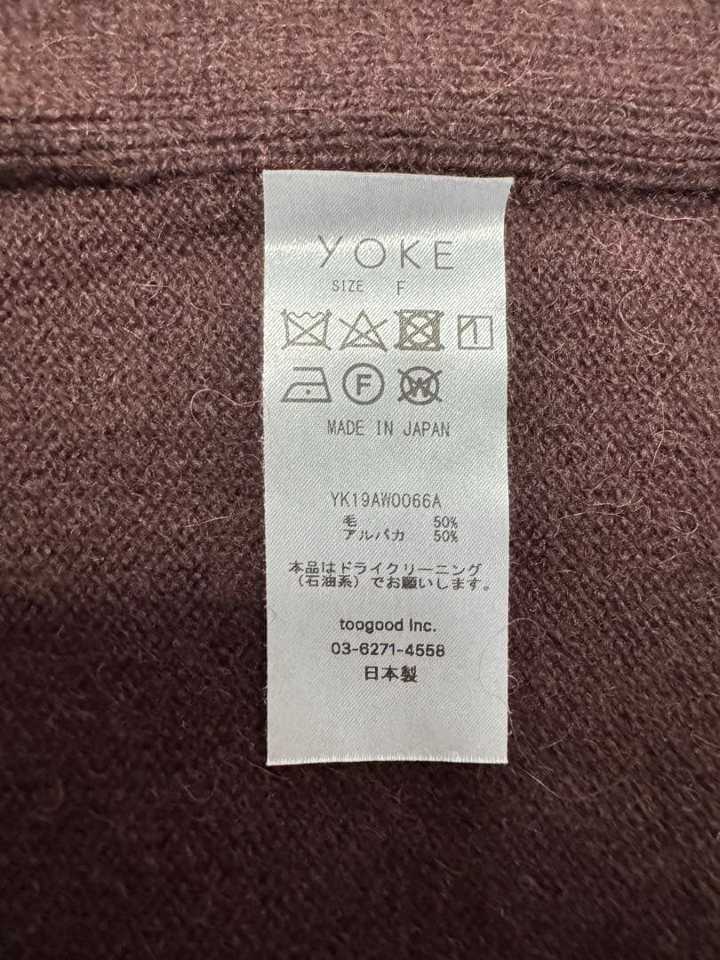 YOKE ヨーク ALPACA WOOL LONG STOLE ブラウン