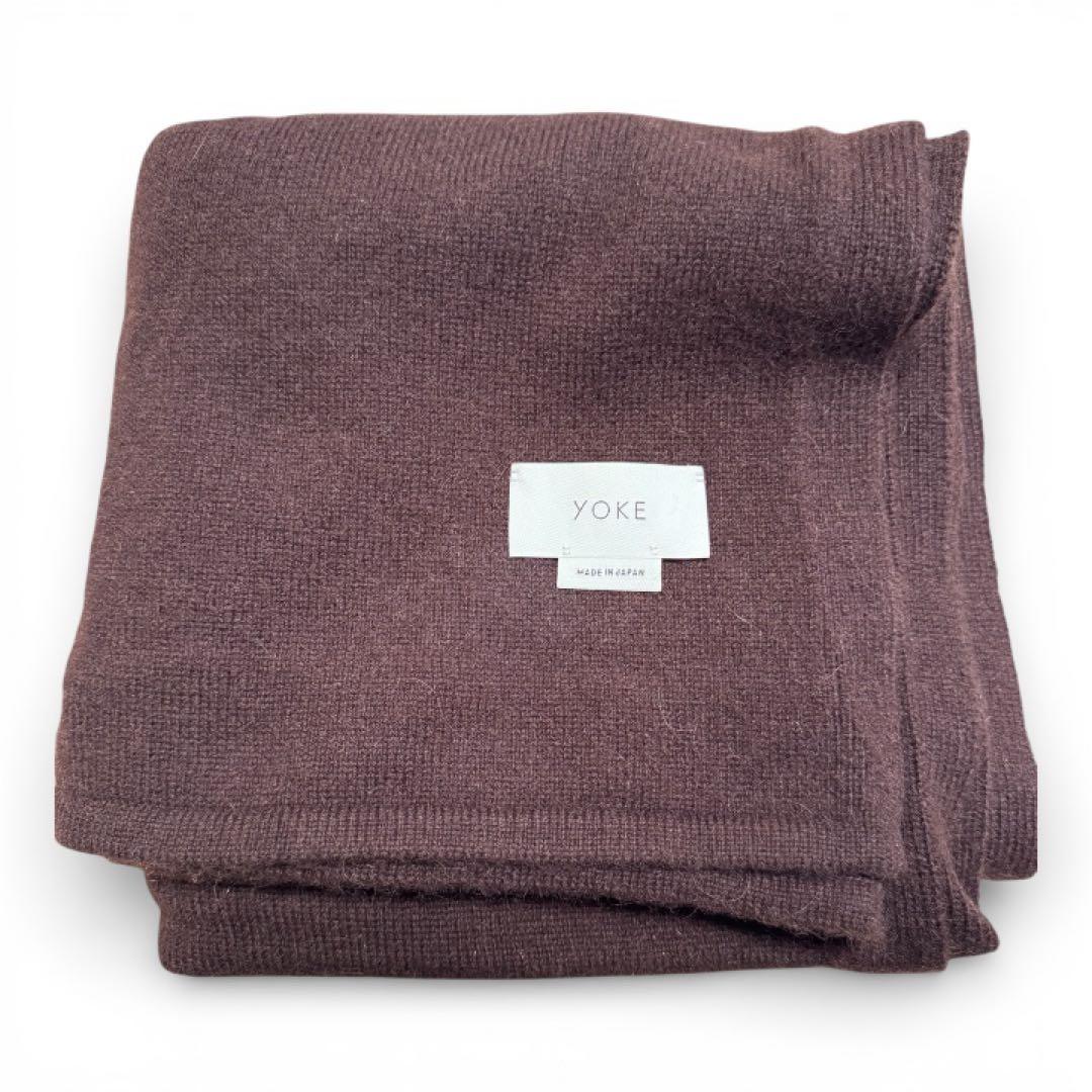 YOKE ヨーク ALPACA WOOL LONG STOLE ブラウン