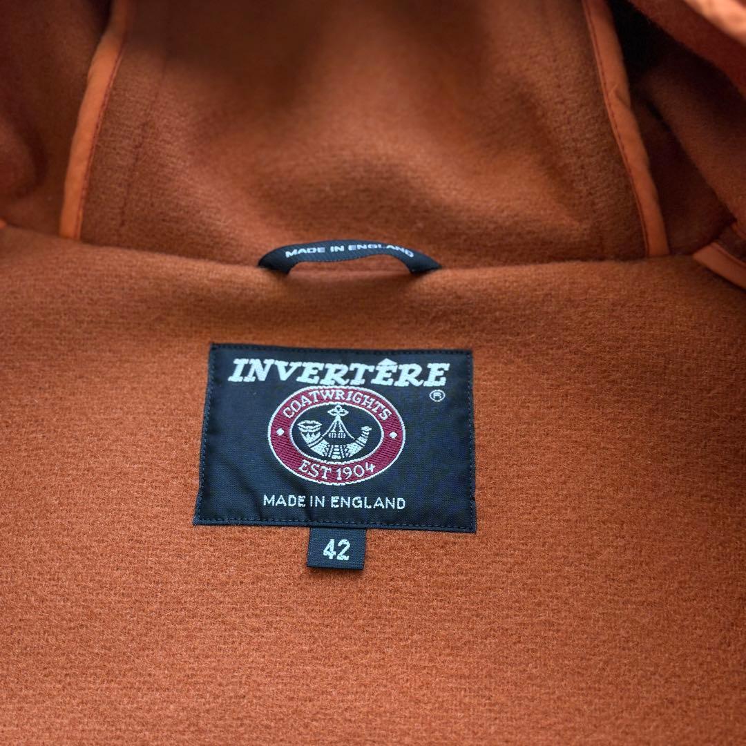 美品 インバーティア ダッフルコート 英国製 ジョシュアエリス オレンジ 42