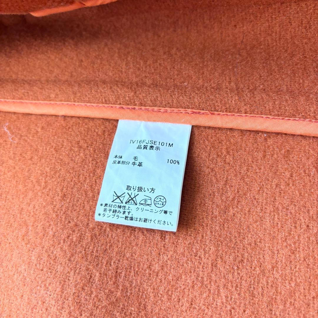 美品 インバーティア ダッフルコート 英国製 ジョシュアエリス オレンジ 42