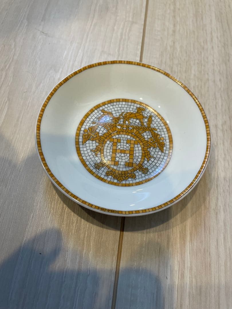 HERMES モザイク/醤油皿　宝石置　美品　正規　1枚　10cm エルメス 皿